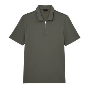 REISS Forno Half-Zip Textured Polo Shirt